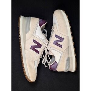 New Balance 574 Core Womens Sneakers Angora Merlot WL574RCF Size 8